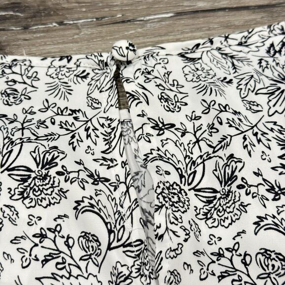 Lane Bryant Puff Sleeve Blouse Size 20 White Single Button Keyhole Closure Femme - Picture 9 of 11